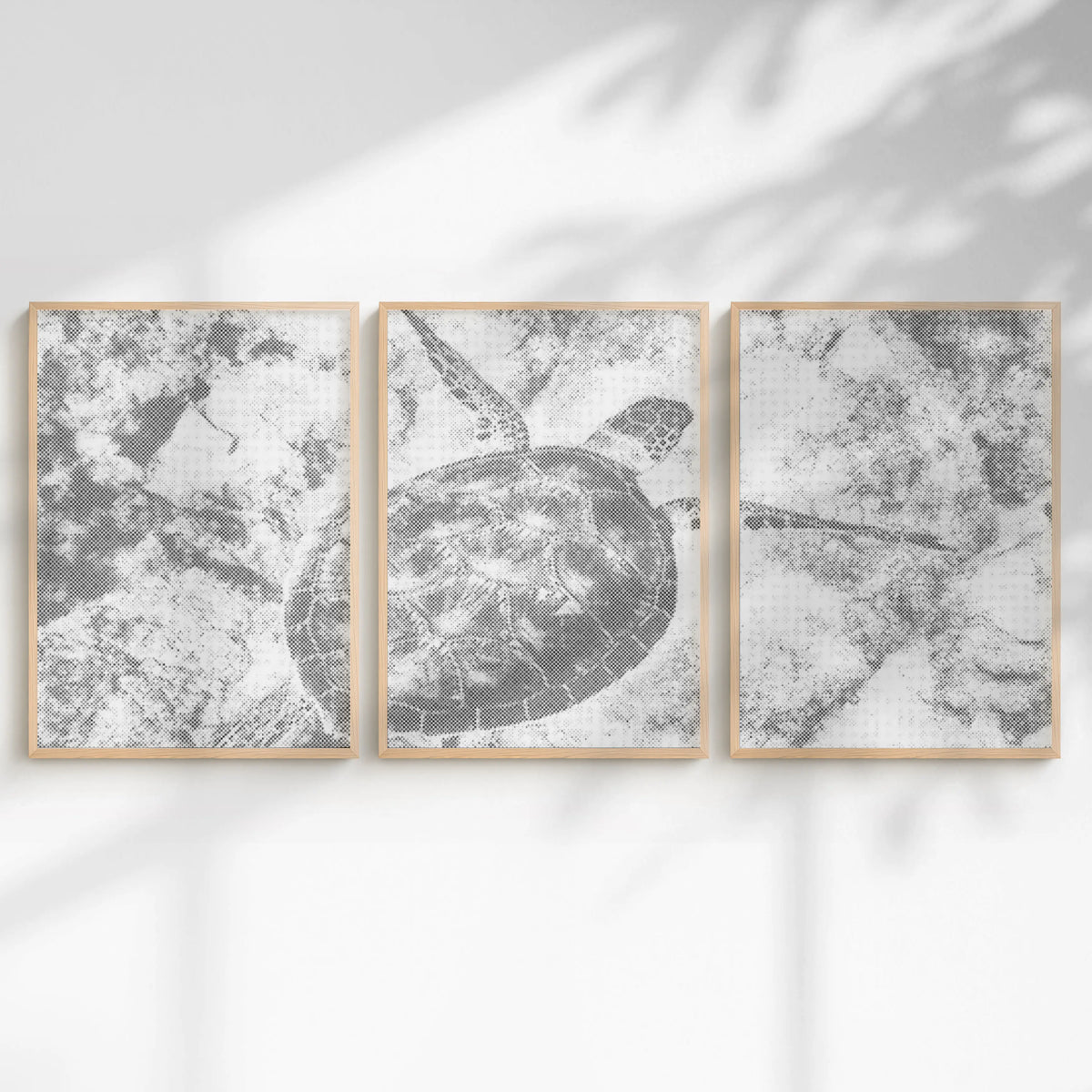 Sea Turtle Ocean Multi Panel | Dot Painting Kit finished dot painting artwork