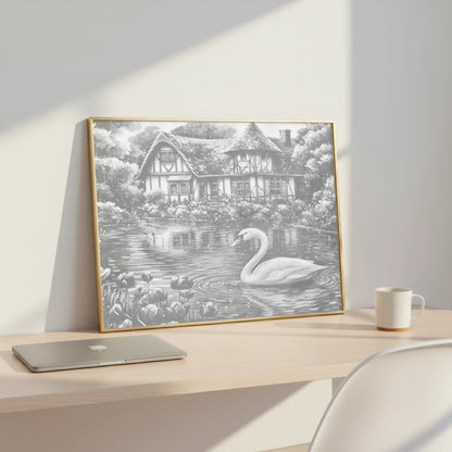 Swan at the Lake | Dot Painting Kit