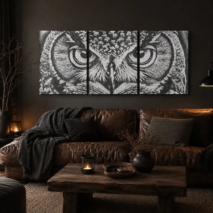 Wisdom of the Owl Triptych | Dot Painting Kit