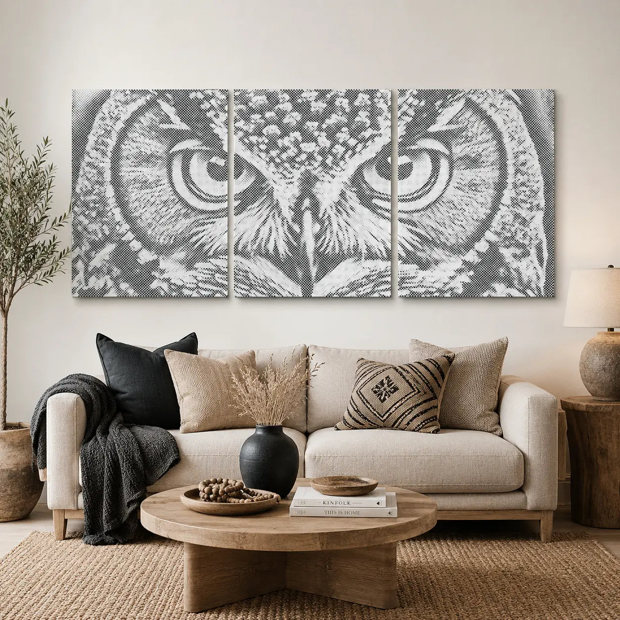 Wisdom of the Owl Triptych | Dot Painting Kit