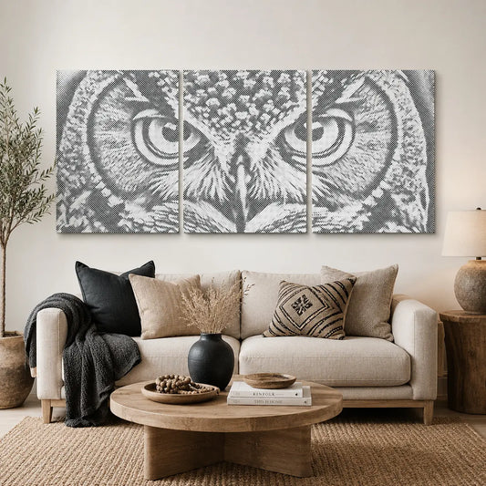 Wisdom of the Owl Triptych | Dot Painting Kit