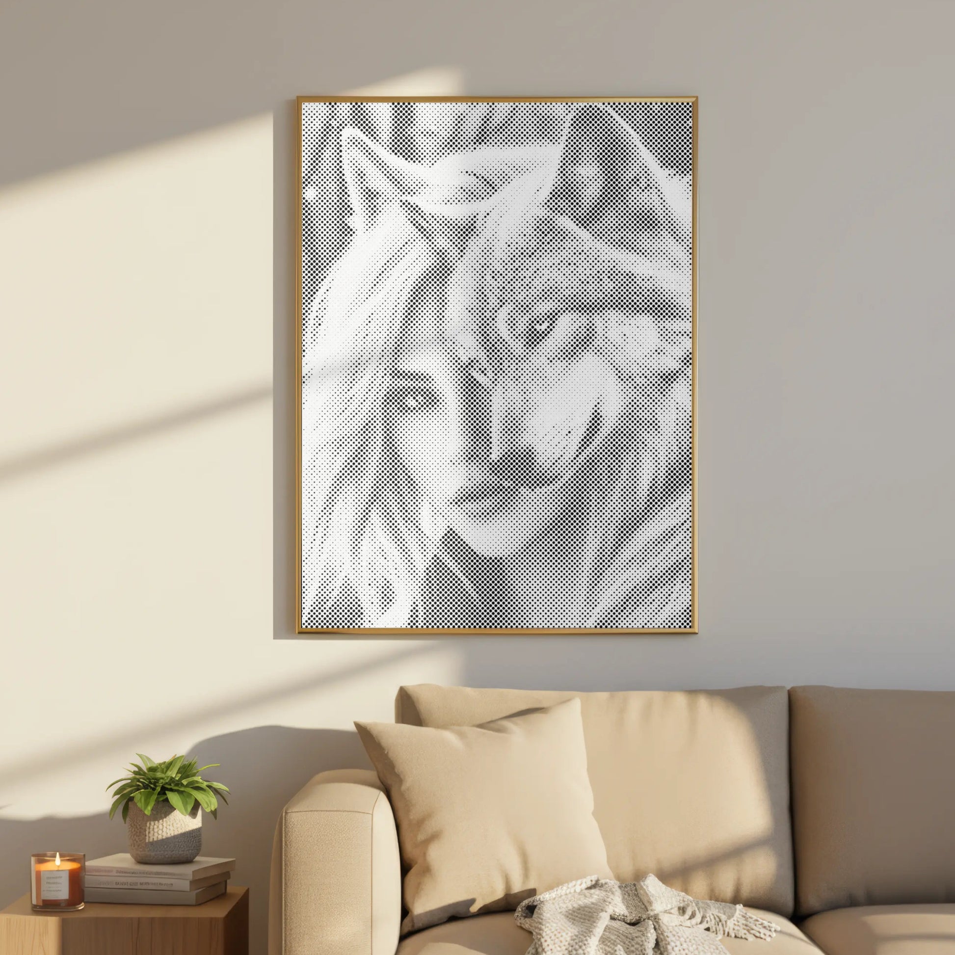 Woman and Wolf Double Portrait | Dot Painting Kit