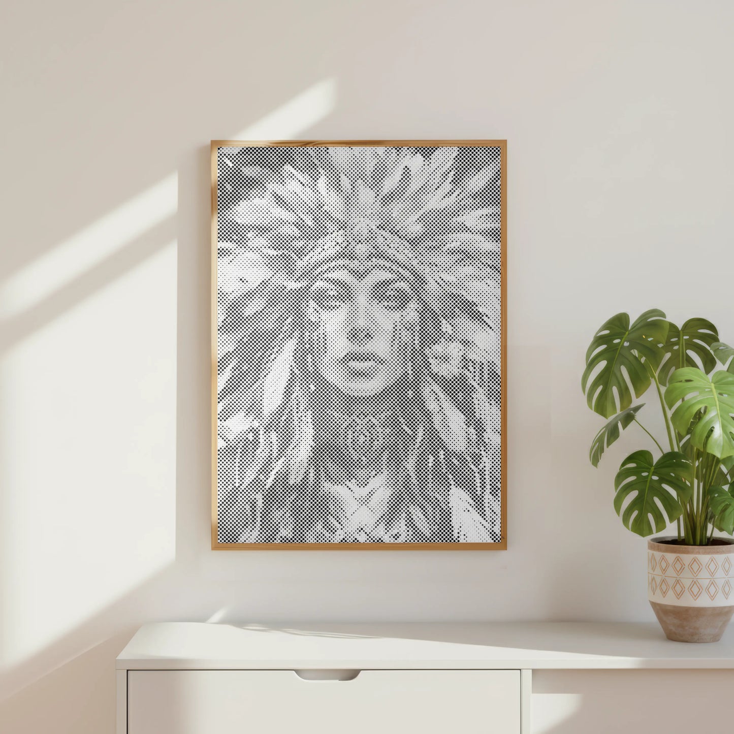 Woman with Feather Crown | Dot Painting Kit