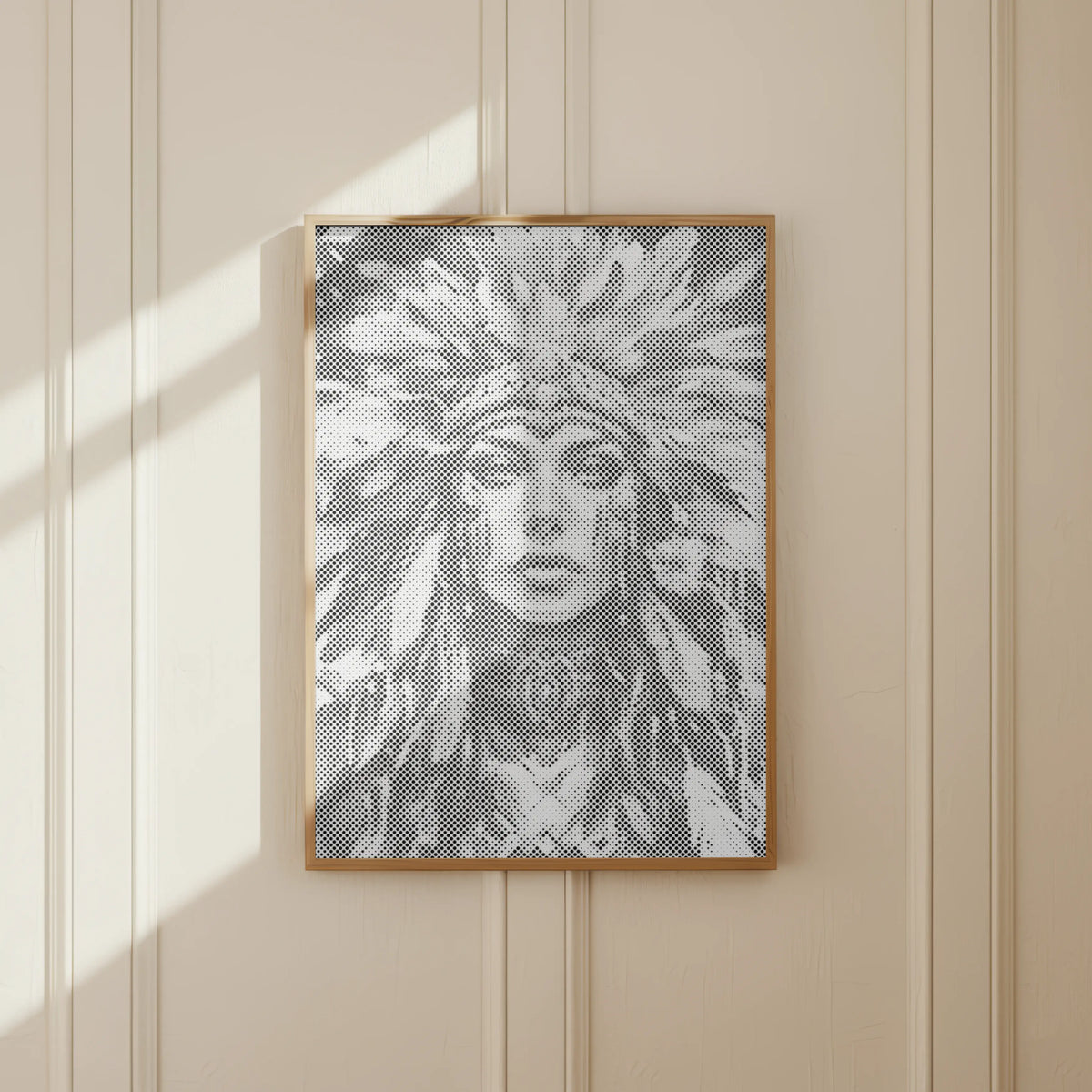 Woman with Feather Crown | Dot Painting Kit finished dot painting artwork