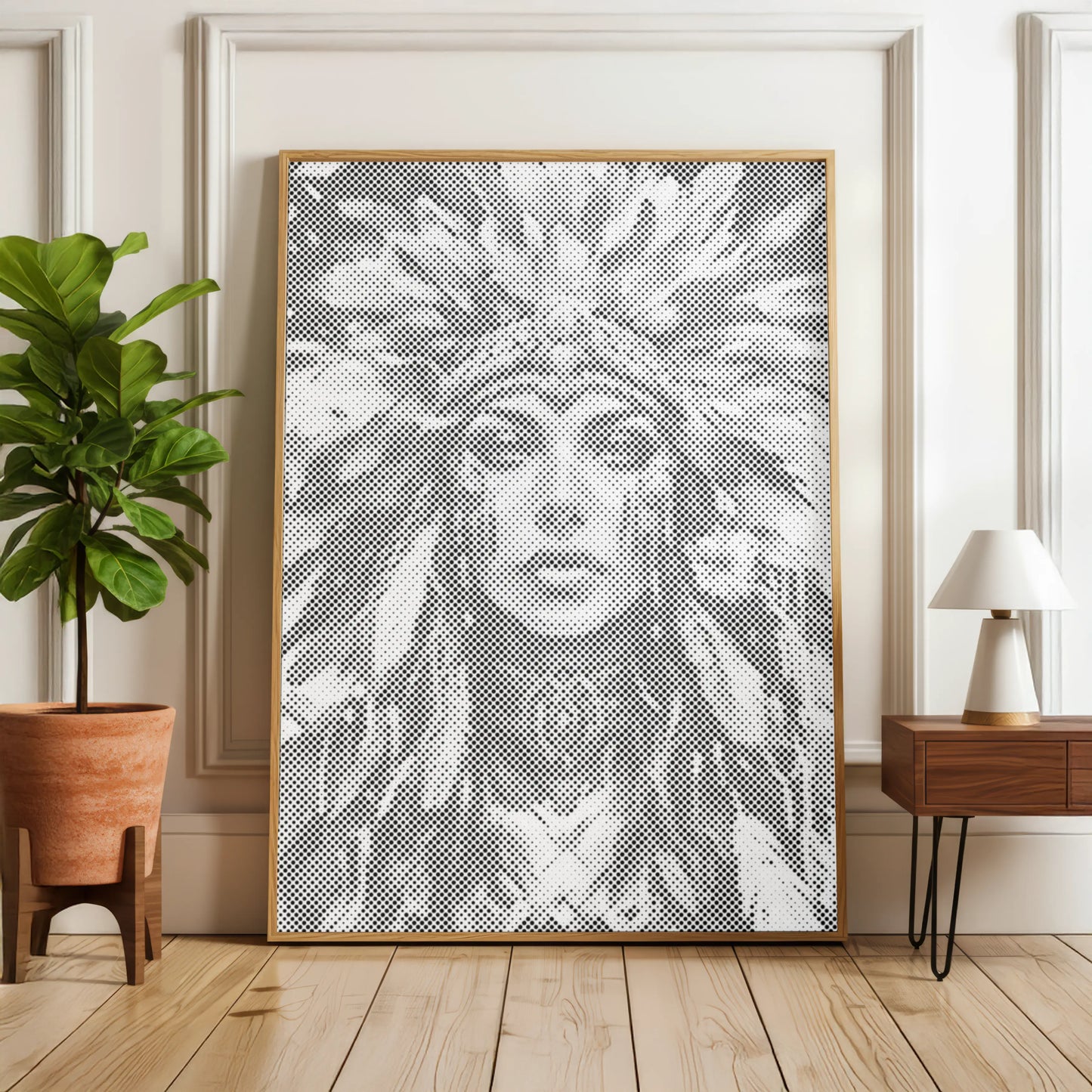 Woman with Feather Crown | Dot Painting Kit