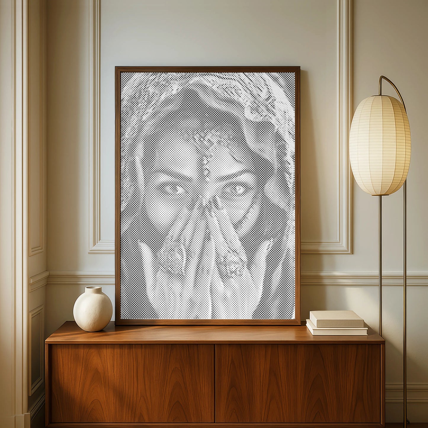 Woman with Veil Dot Painting Kit scandinavian wall art 
