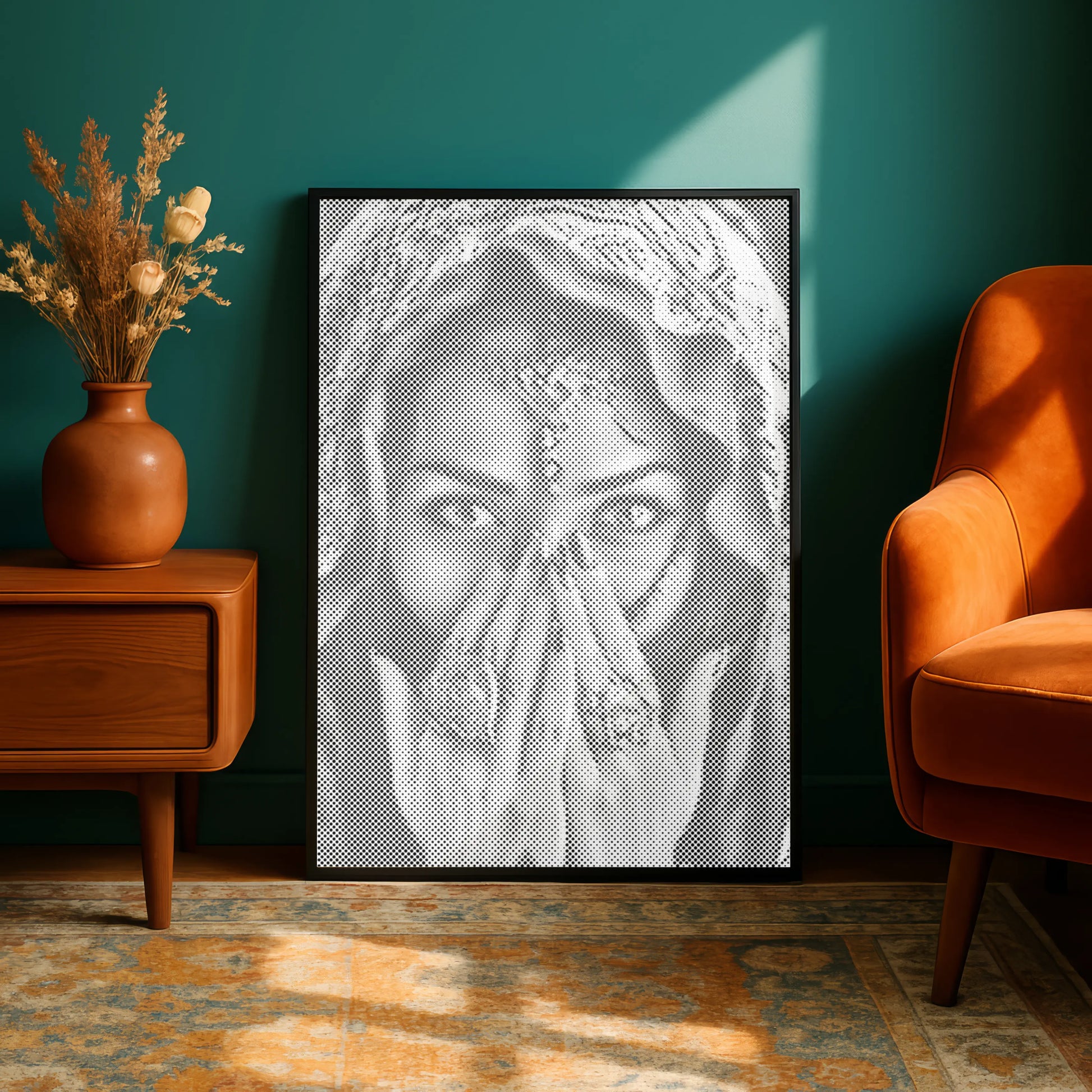 Woman with Veil Dot Painting Kit wall art scandi style
