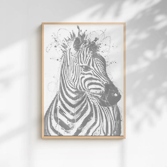 Modern Zebra Wall Art | Dot Painting Kit