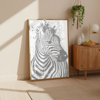 Modern Zebra Wall Art | Dot Painting Kit