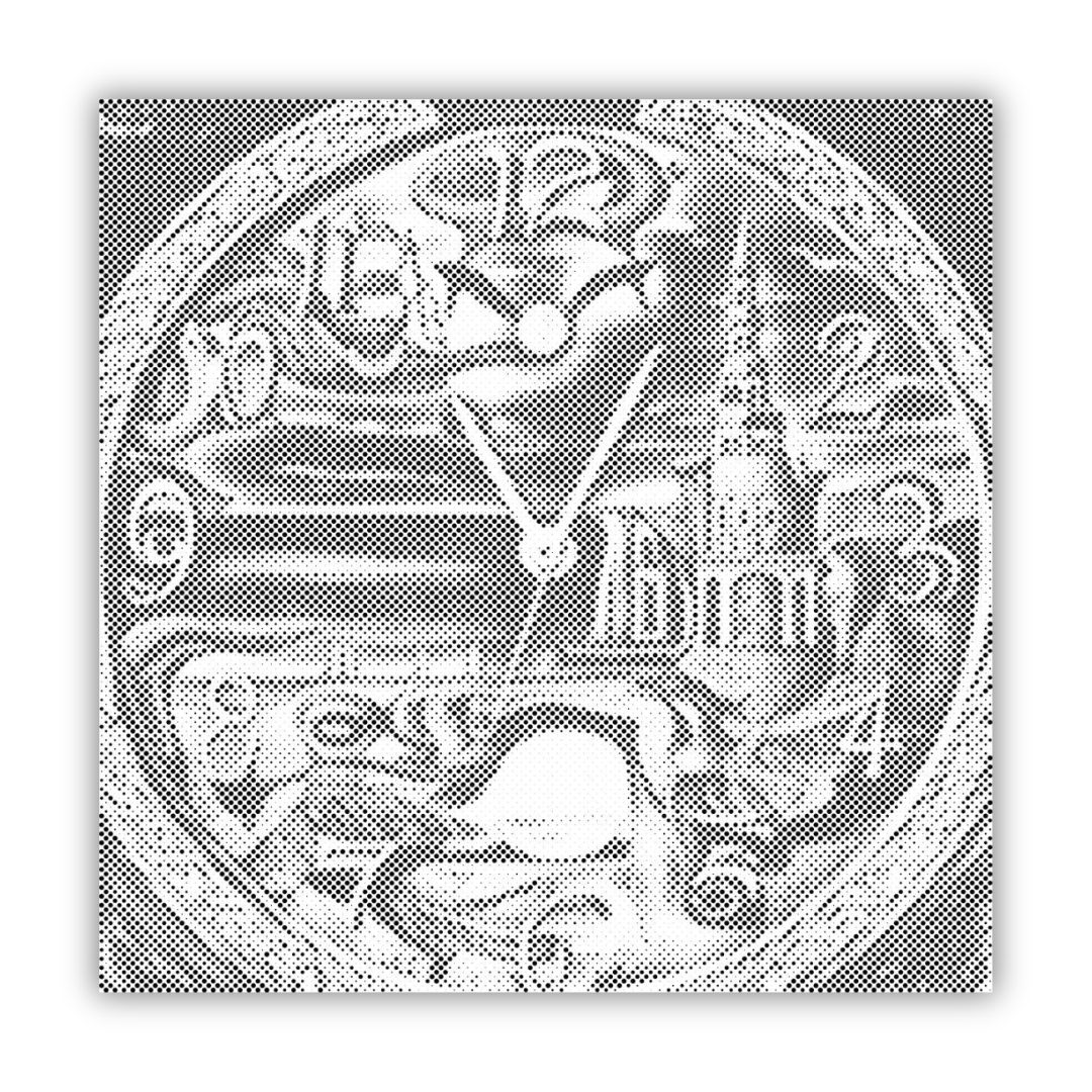 Abstract Wall Clock | Dot Painting Kit finished dot painting artwork