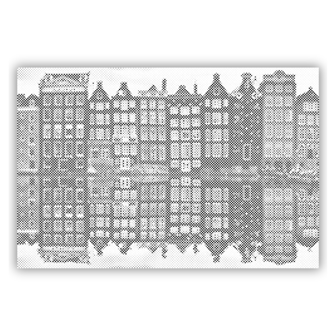 Amsterdam Houses | Dot Painting Kit finished dot painting artwork