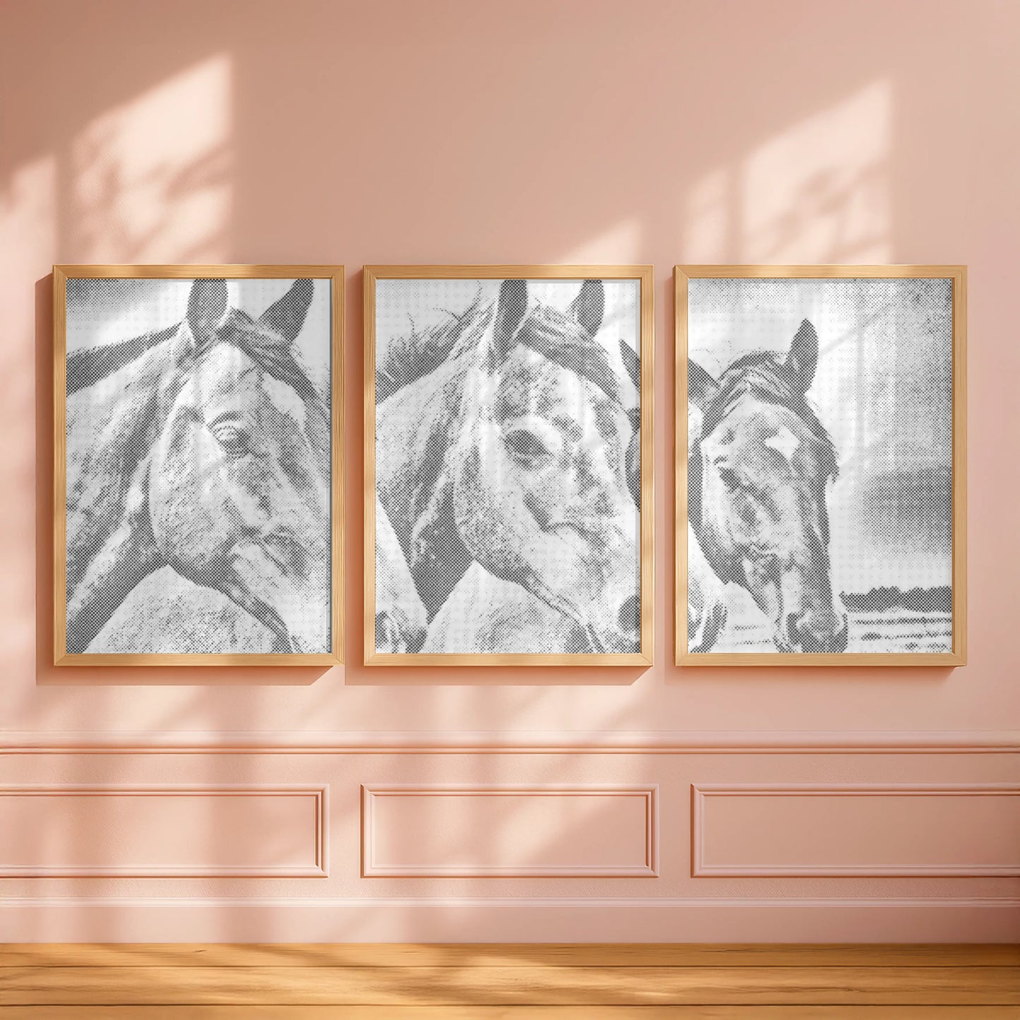 Horse Friends Triptych | Dot Painting Kit